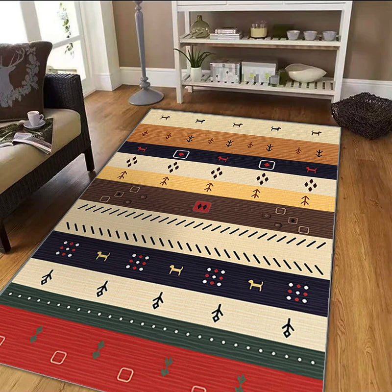 VIKAMA Crystal Pile Washable Area Rug – Non-Slip Modern Mat