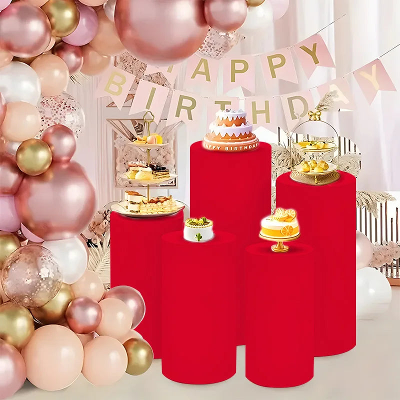 Cylinder Stand Elastic Covers | Party & Wedding Décor 3/5 PC