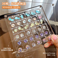 Transparent Diamond Nail Tool & Jewelry Storage Box