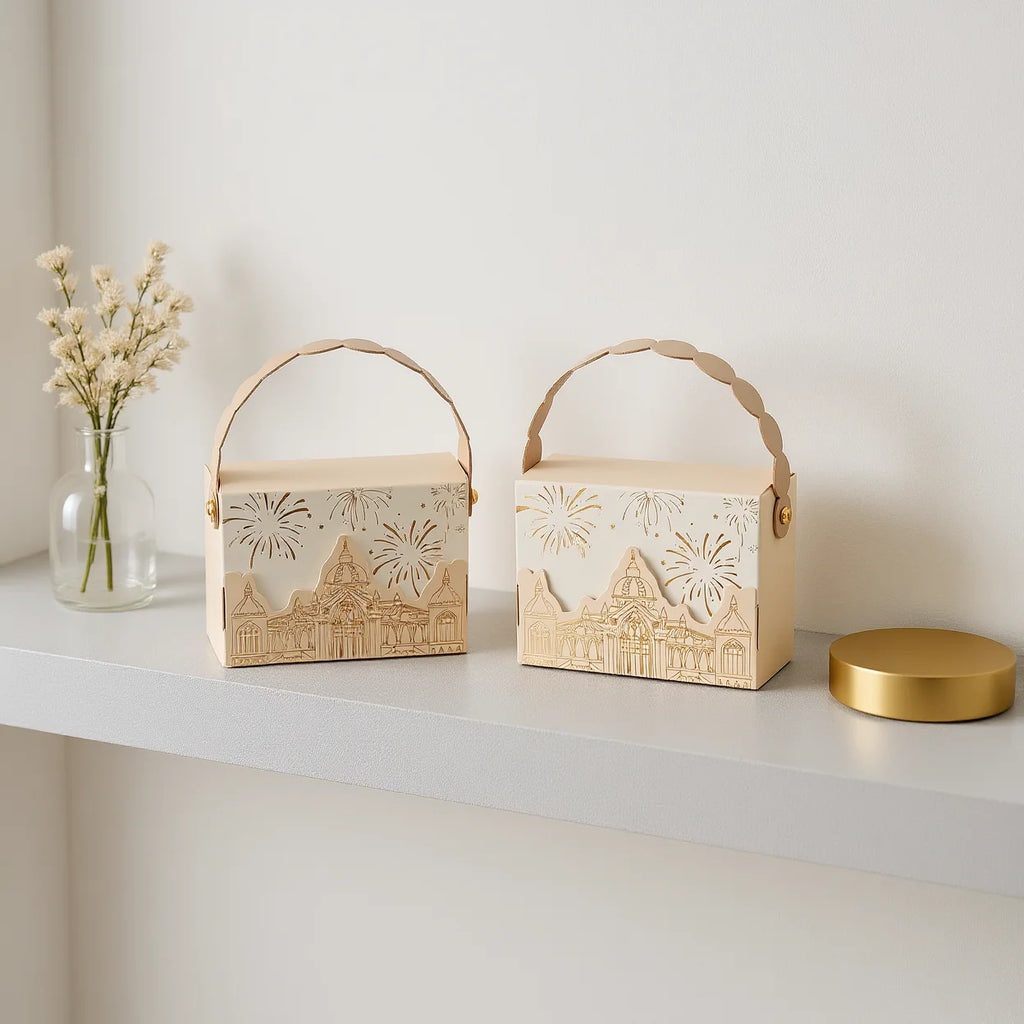 Elegant Wedding Favor Box – Foldable Cardstock Candy Gift Box