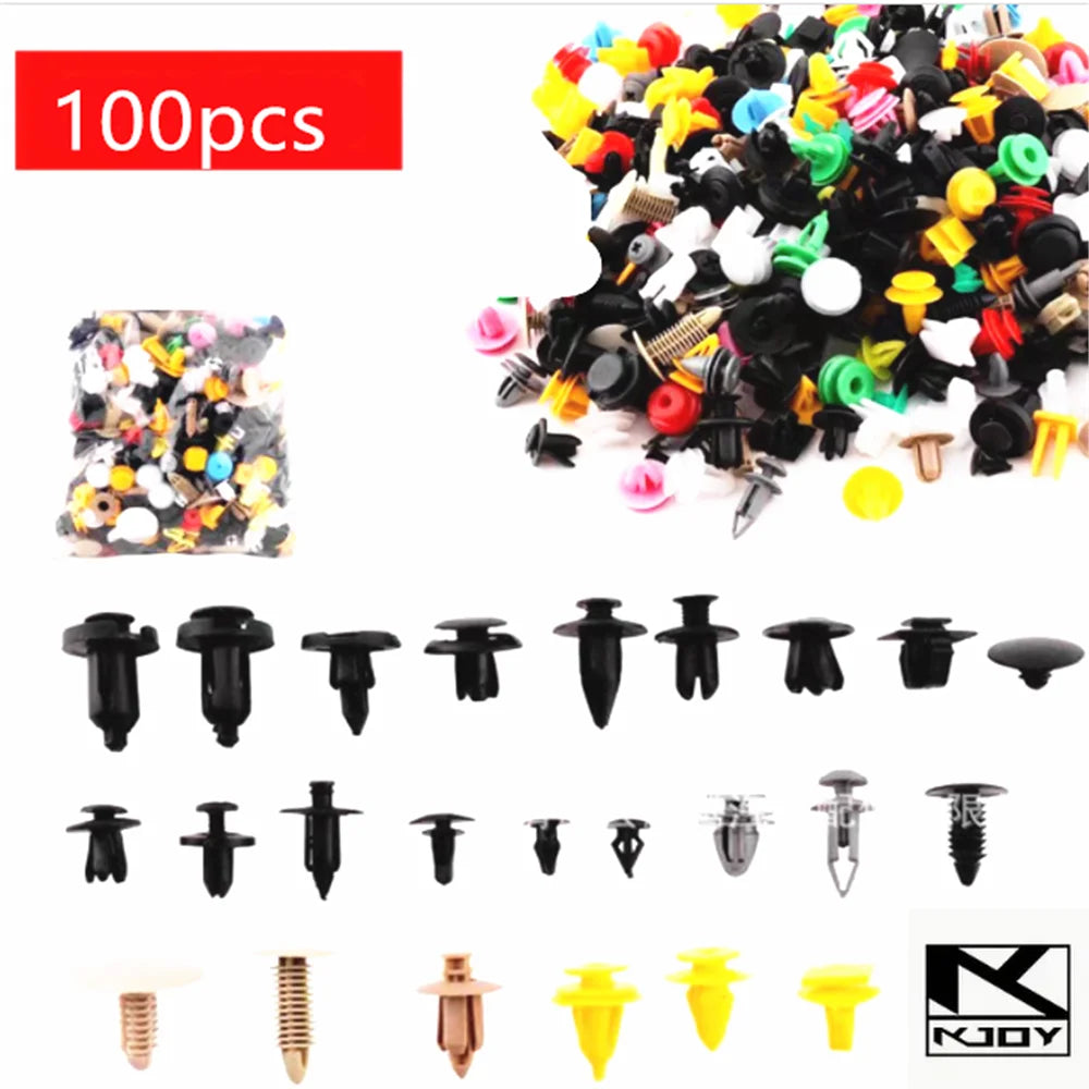 kkjoy 100PCS Plastic Bumper Trim Clips | Universal Car Fasteners