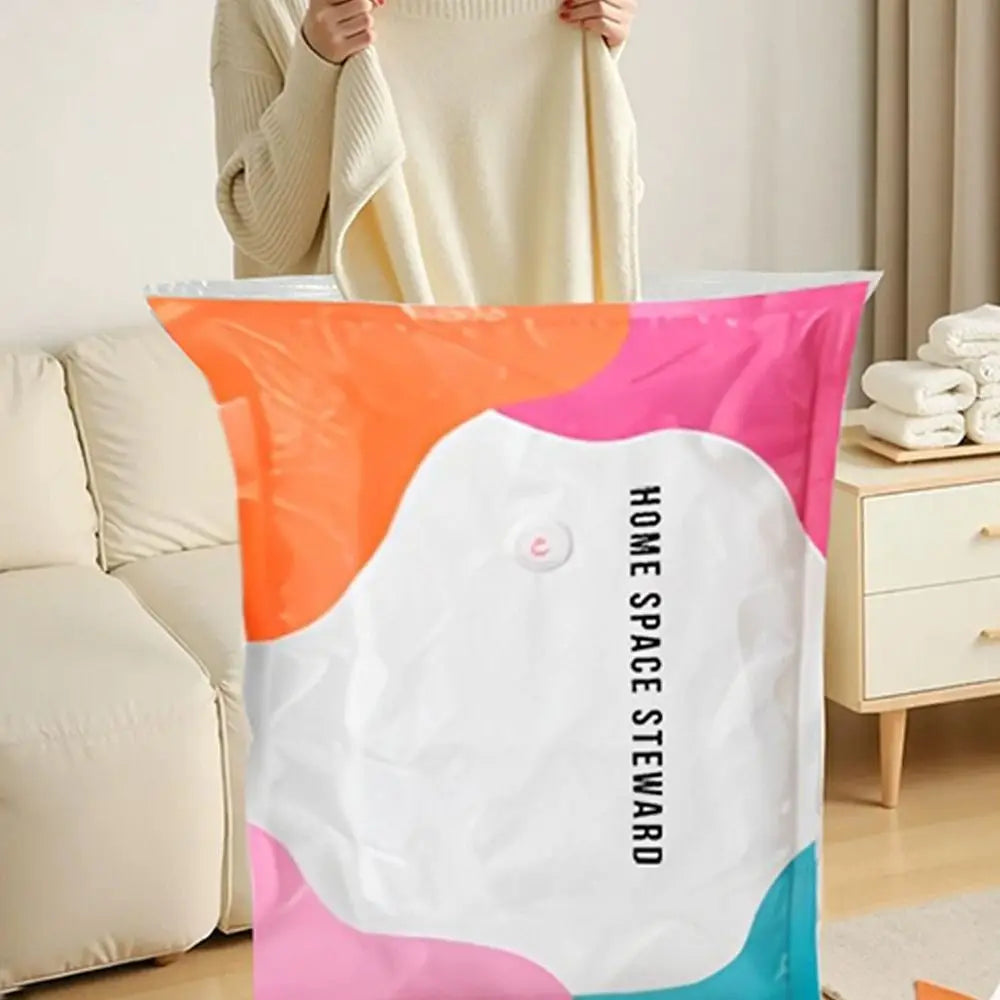 No-Pump Vacuum Storage Bag | Large Press & Seal Compression