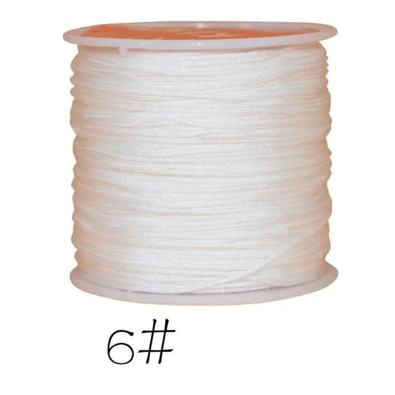 0.8mm Nylon Braided Cord Chinese Knot Macrame String 45M
