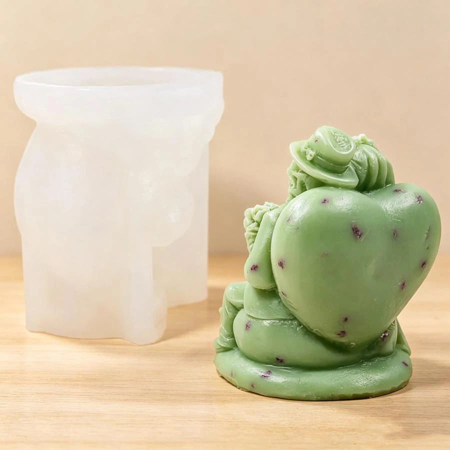Skull Couple Silicone Mold – Bride & Groom Candle Resin DIY