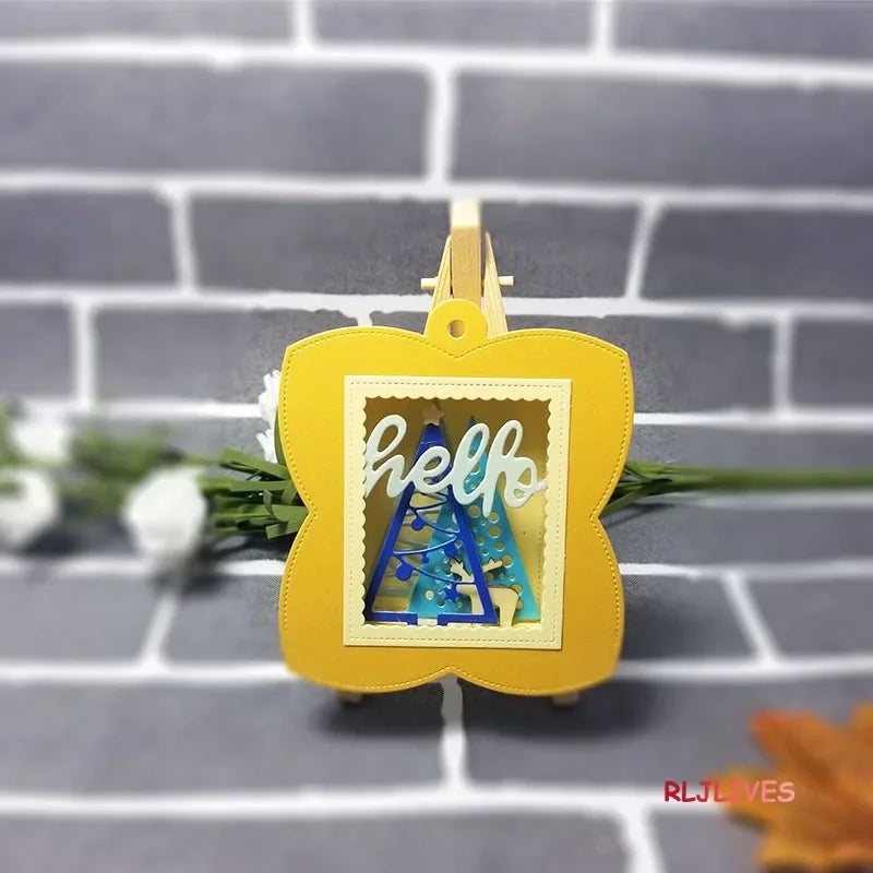 Christmas Shadow Box Metal Cutting Dies – DIY Scrapbooking Set