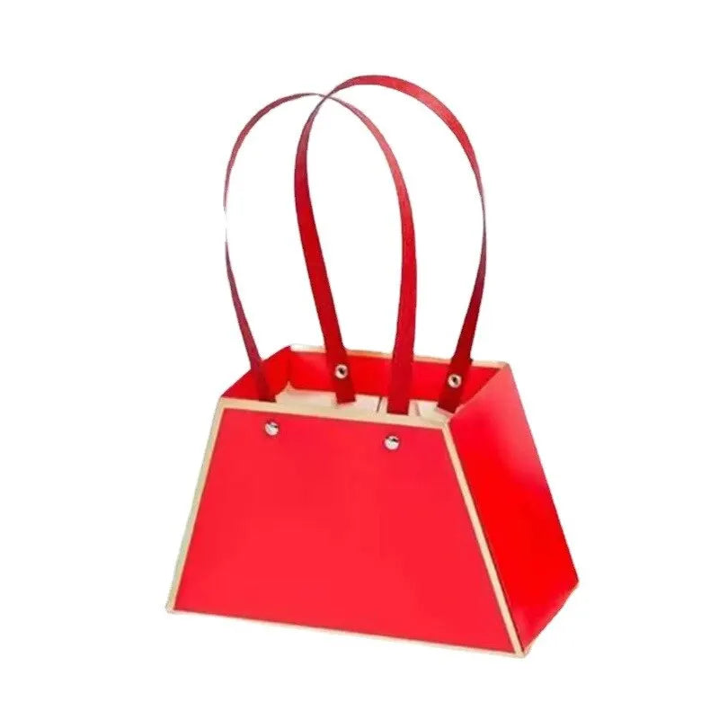 Portable Foldable Flower Gift Box – 100pcs Cardboard Tote