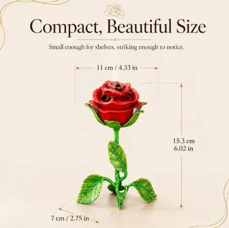 Antique Rose Incense Burner – Vintage Floral Home Décor