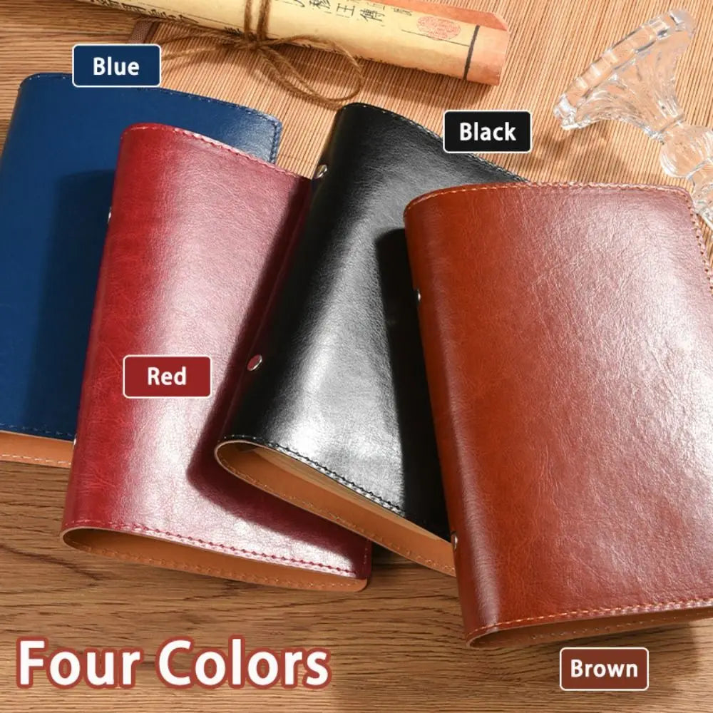 Vintage PU Leather Loose-Leaf Notebook A5/A6 – Diary Binder