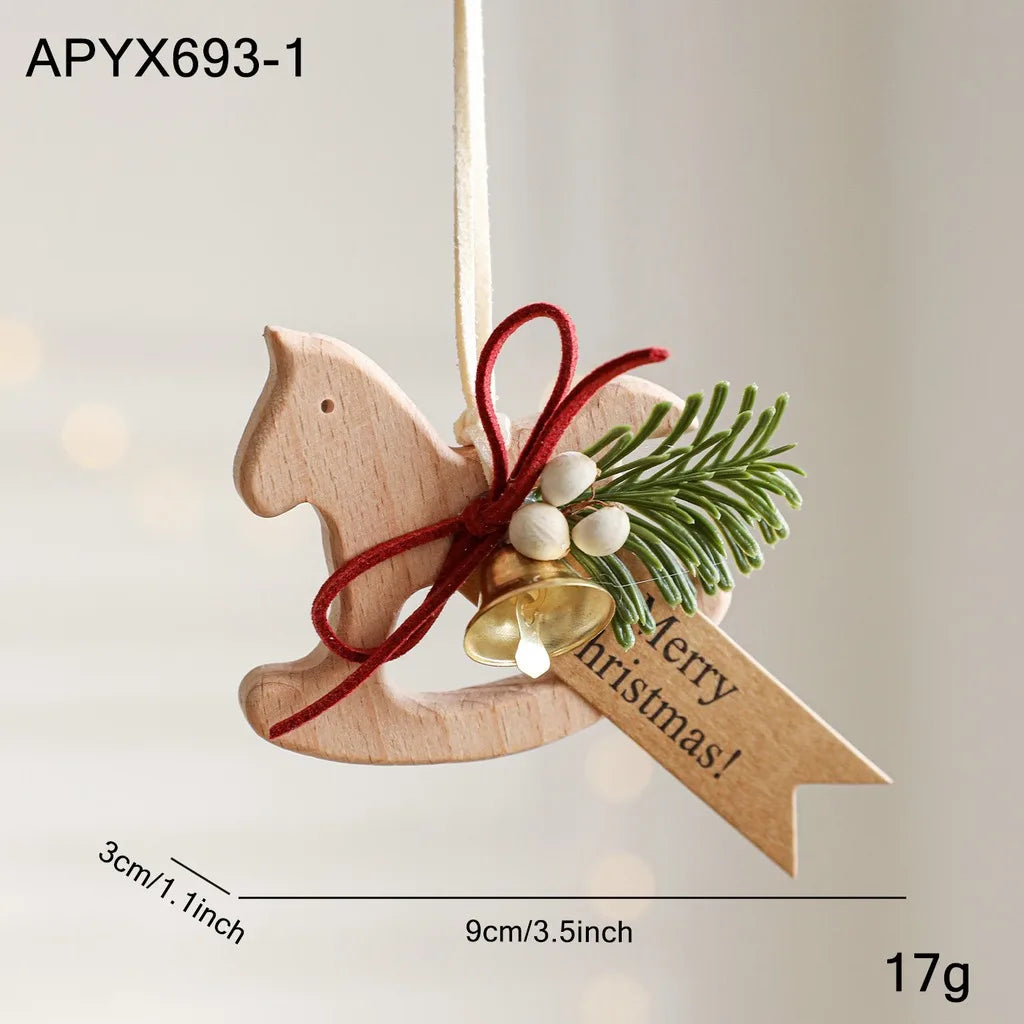 Wooden Rocking Horse Christmas Hanging Ornament | Festive