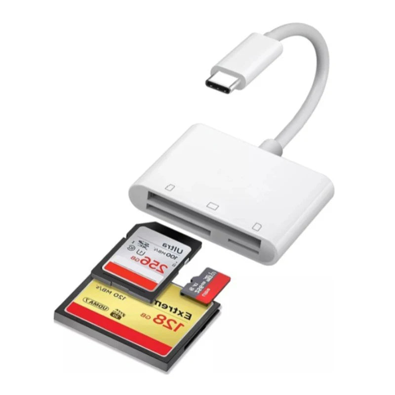 USB-C CF & SD Card Reader – Multi-Card Adapter USB 2.0