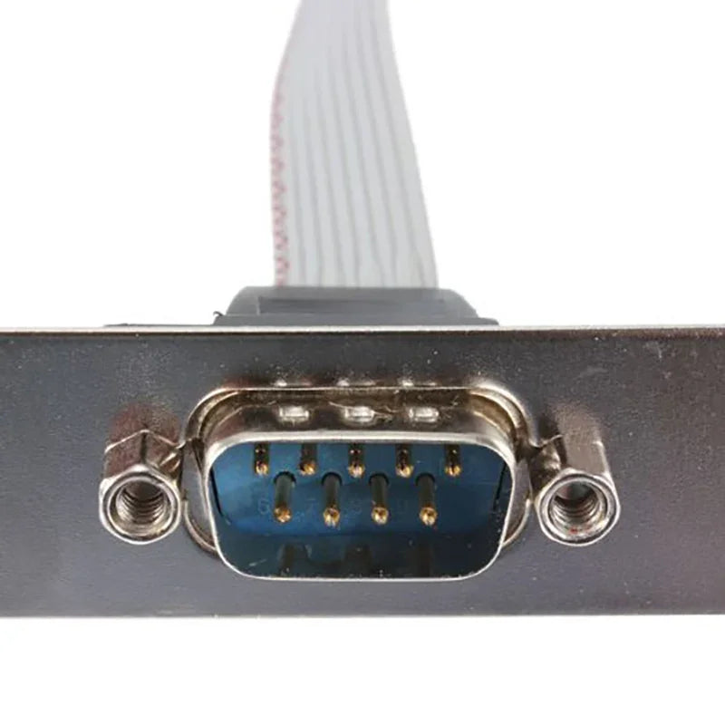 RS232 DB9 9-Pin to IDC 10-Pin Ribbon Cable Bracket Adapter