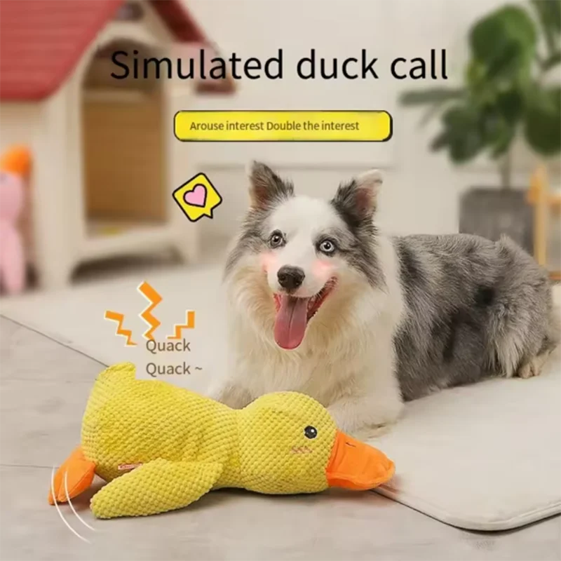 Stomping Duck Dog Toy – Bite-Resistant Plush Chew & Play