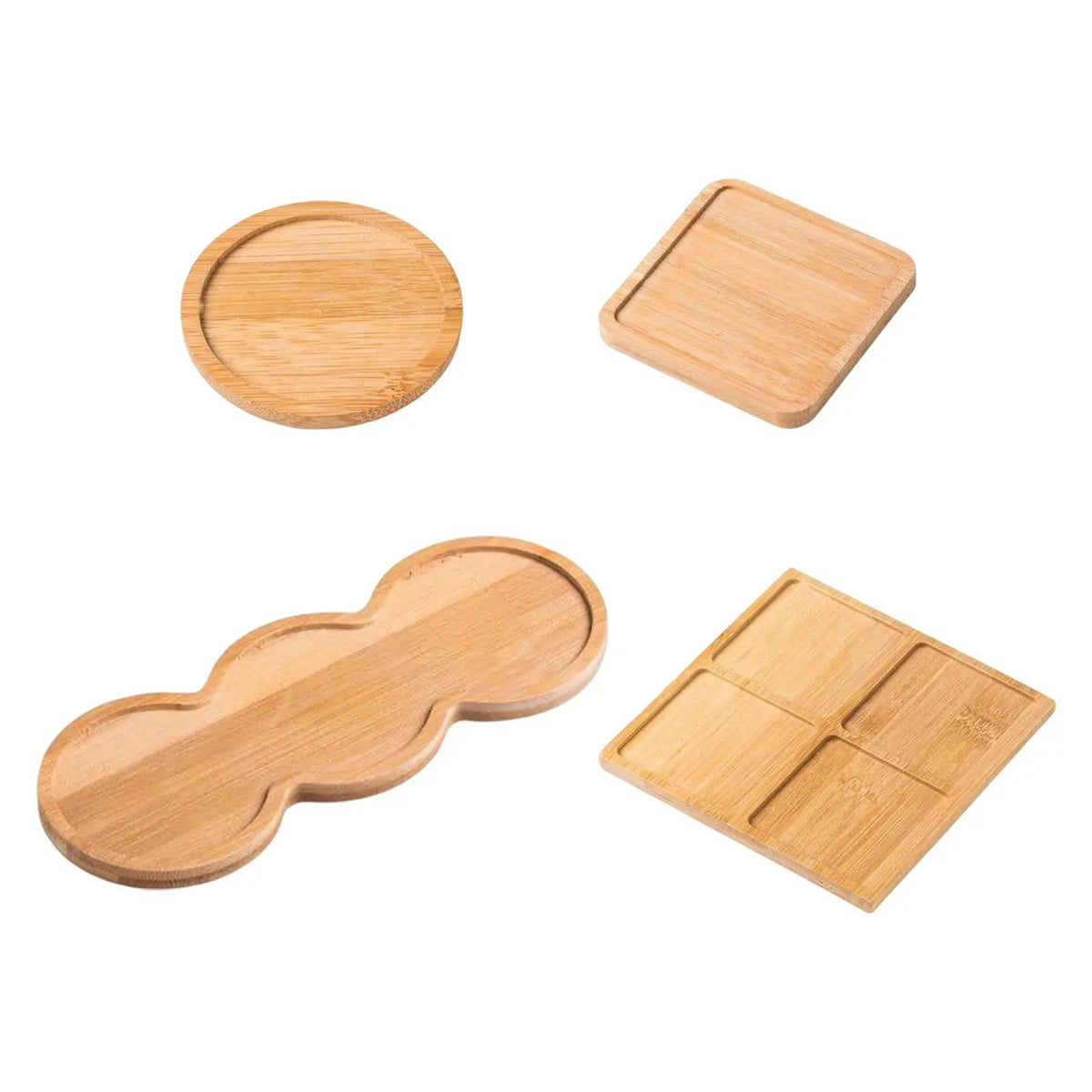 Kesoto Bamboo Serving Tray – Snack, Food & Appetizer Platter