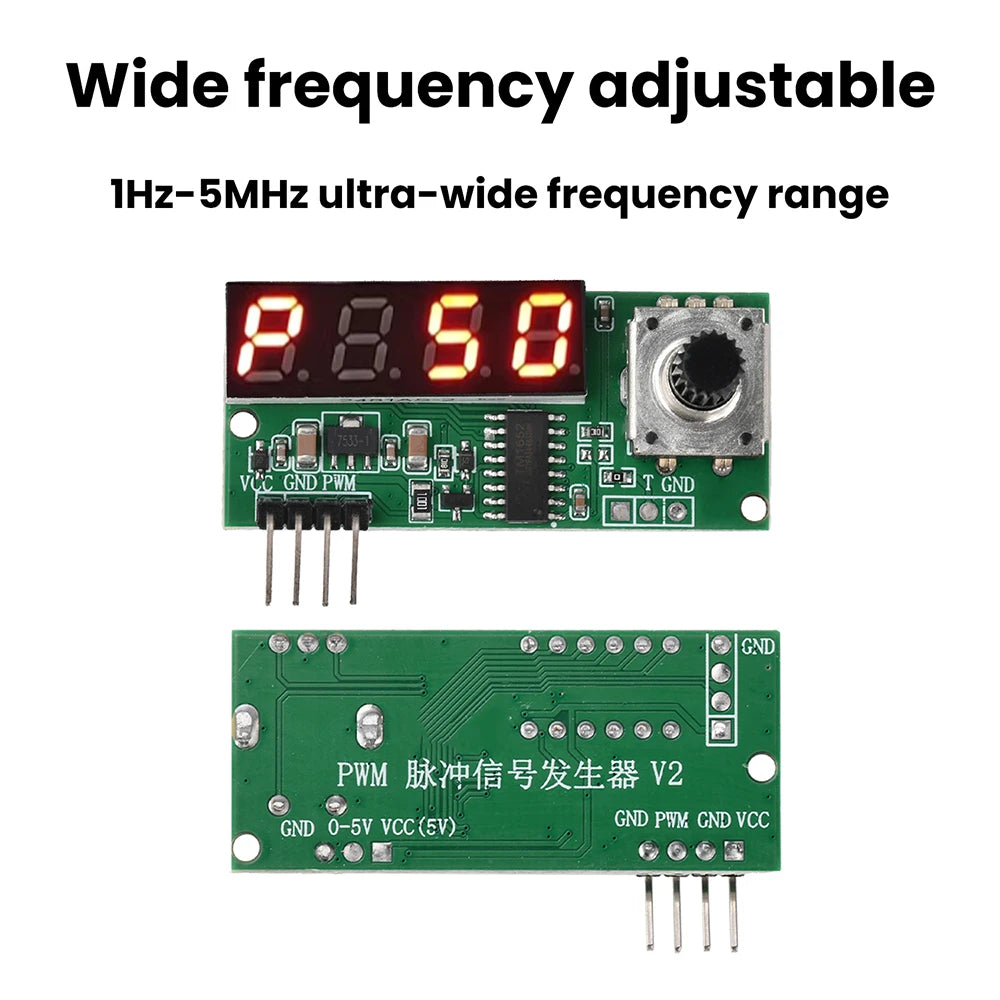 PWM Pulse Signal Generator 10Hz–150kHz | Adjustable Duty Cycle