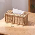 Rattan Woven Tissue Box – Vintage Home & Office Organizer