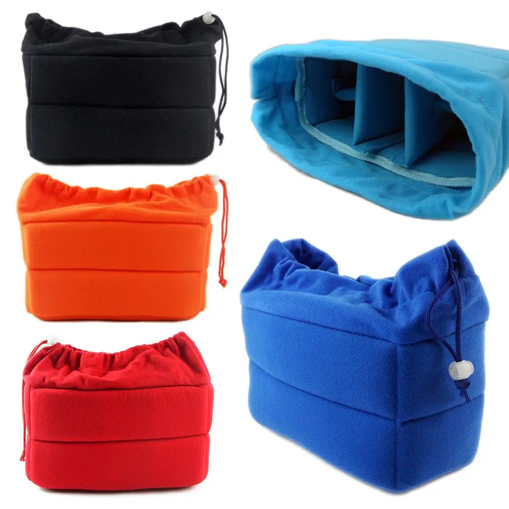 Velvet Camera Insert Bag – Padded DSLR Lens Protective Case