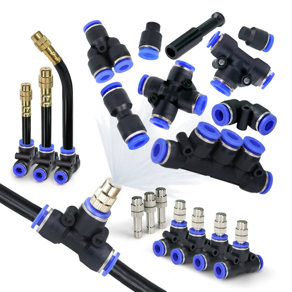 Garden Misting Atomization System – 6mm Hose Connectors