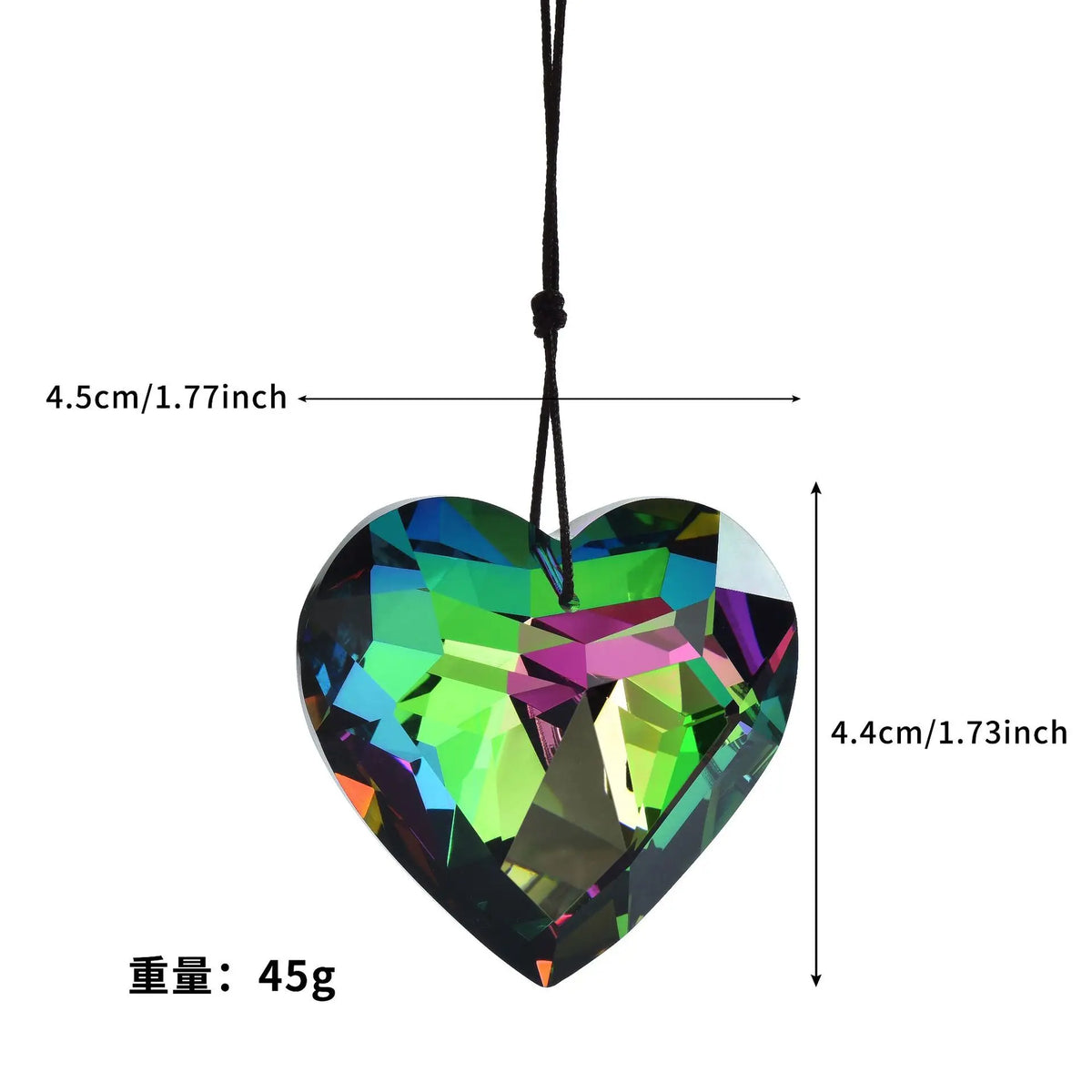 Crystal Heart Prism Pendant Sun Catcher & Chandelier Ornament