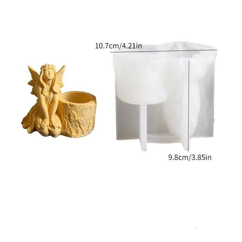 3D Angel Flower Pot Silicone Mold – Resin, Plaster & Concrete