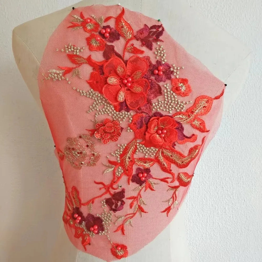 Sequin Embroidery Floral Patch – DIY Appliqué for Costumes