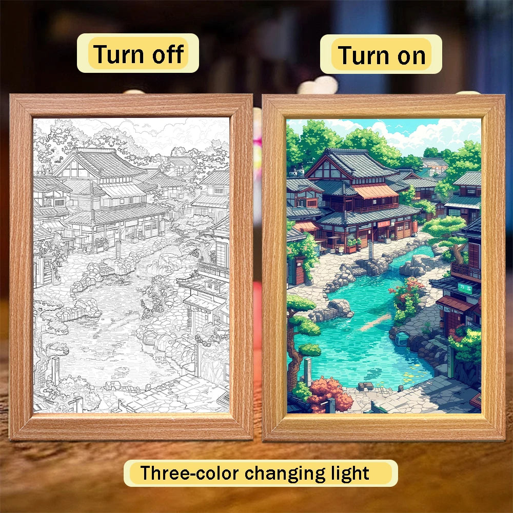 Tokyo Japan LED Light Painting – 2-in-1 Wall & Desk Lamp