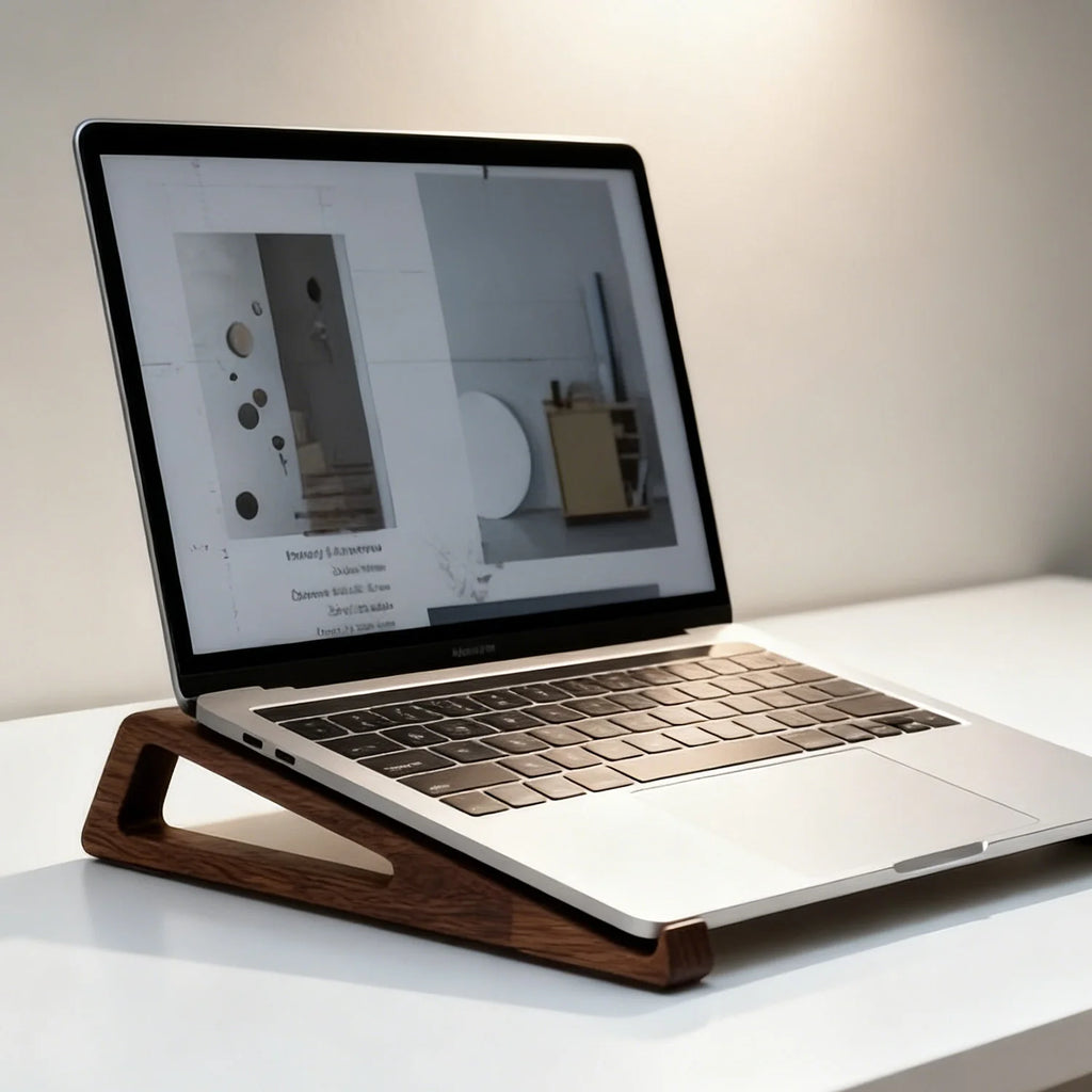 Wooden Laptop Stand – Universal Non-Slip Riser for 11–17" Laptops