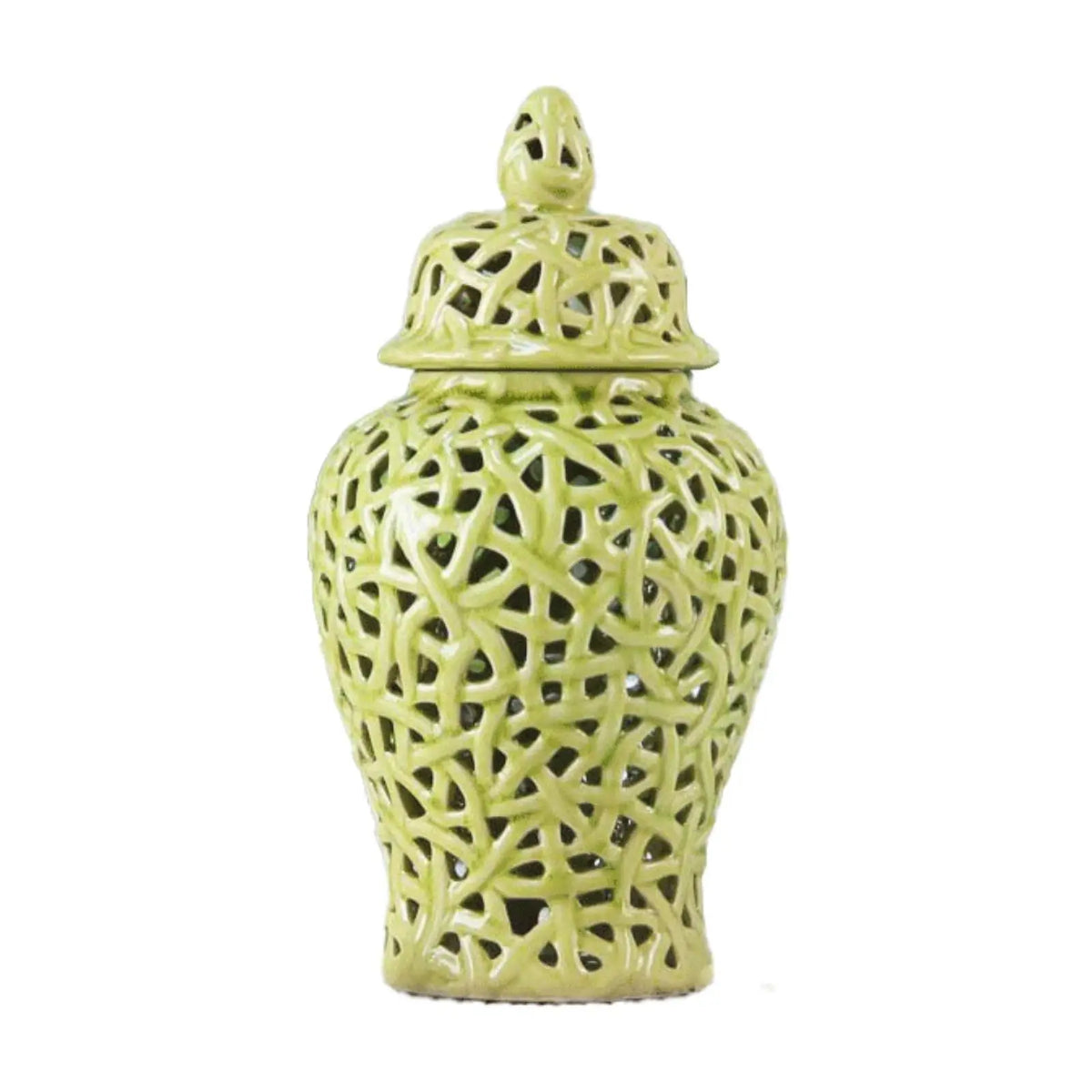 Porcelain Ceramic Ginger Jar Vase with Lid | Home Décor