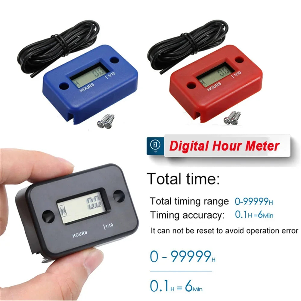 Digital LCD Hour Meter Counter – ATV, Motorcycle, Boat & Generator