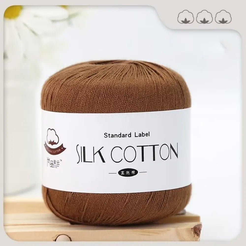Milk Silk Cotton Soft Crochet Knitting Yarn – 50g Skein