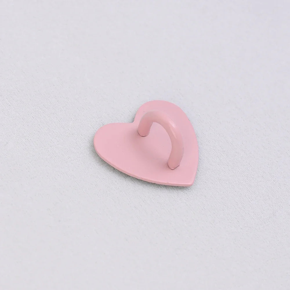 Self-Adhesive Metal Heart Phone Ring Stand & Hook Charm
