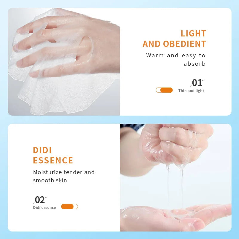 LAIKOU 15-Pack Vitamin E Hyaluronic Acid Sheet Face Mask