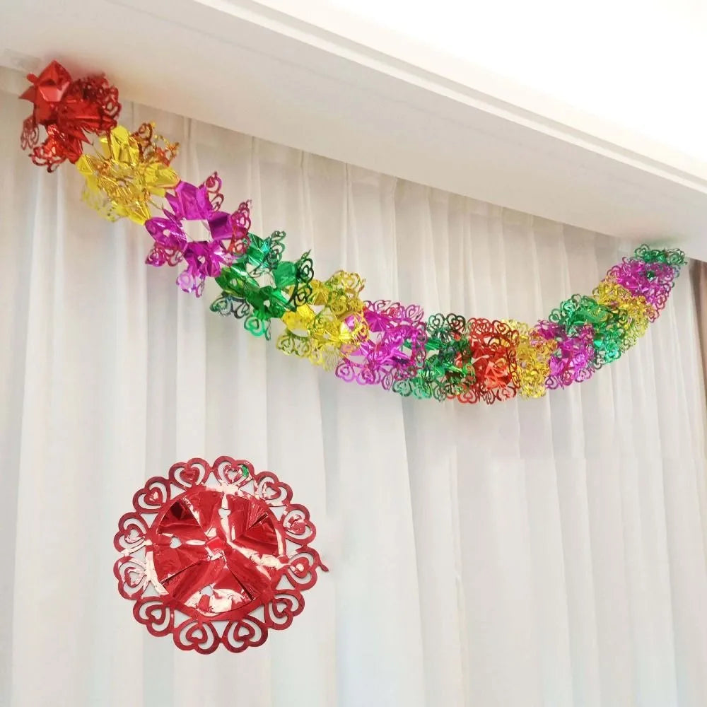 Metallic Foil Garland Ceiling Hanging Christmas Decoration