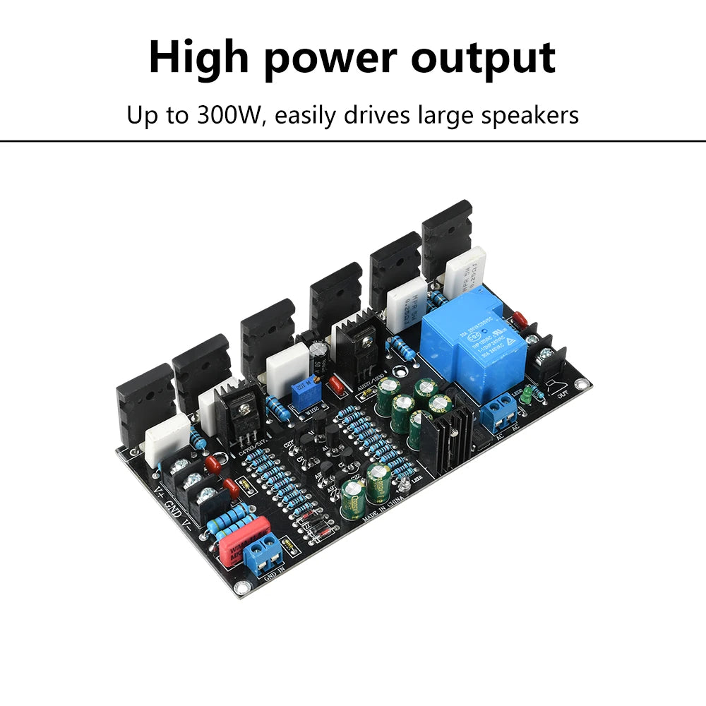 300W Mono Hi-Fi Amplifier Board 1943+5200 | Speaker Protection
