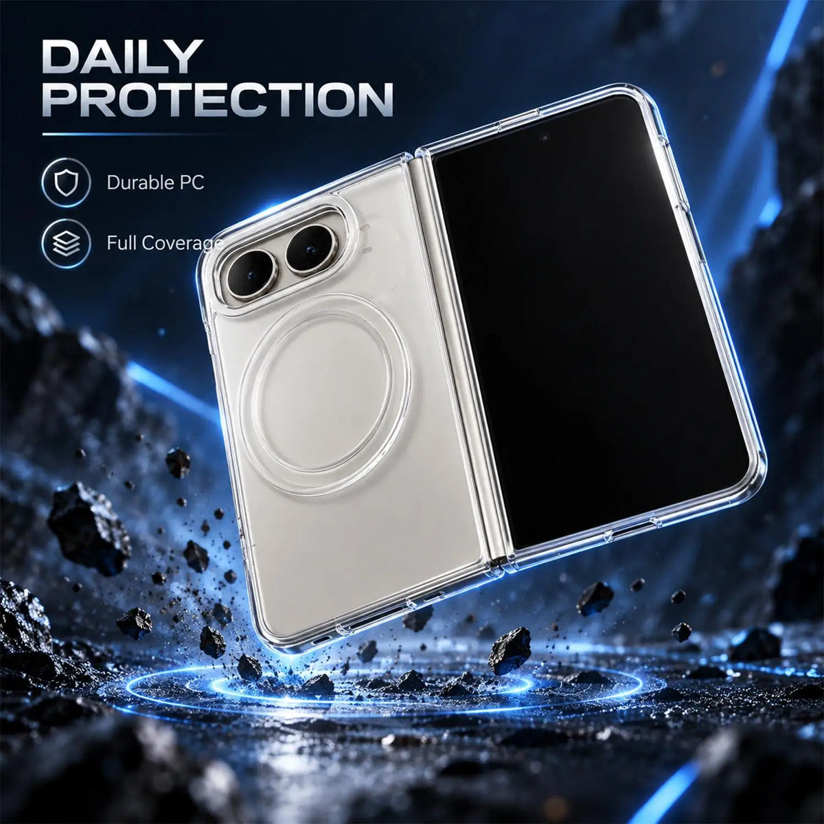 iPhone Duo 5G Clear Shockproof PC Case – Transparent Cover