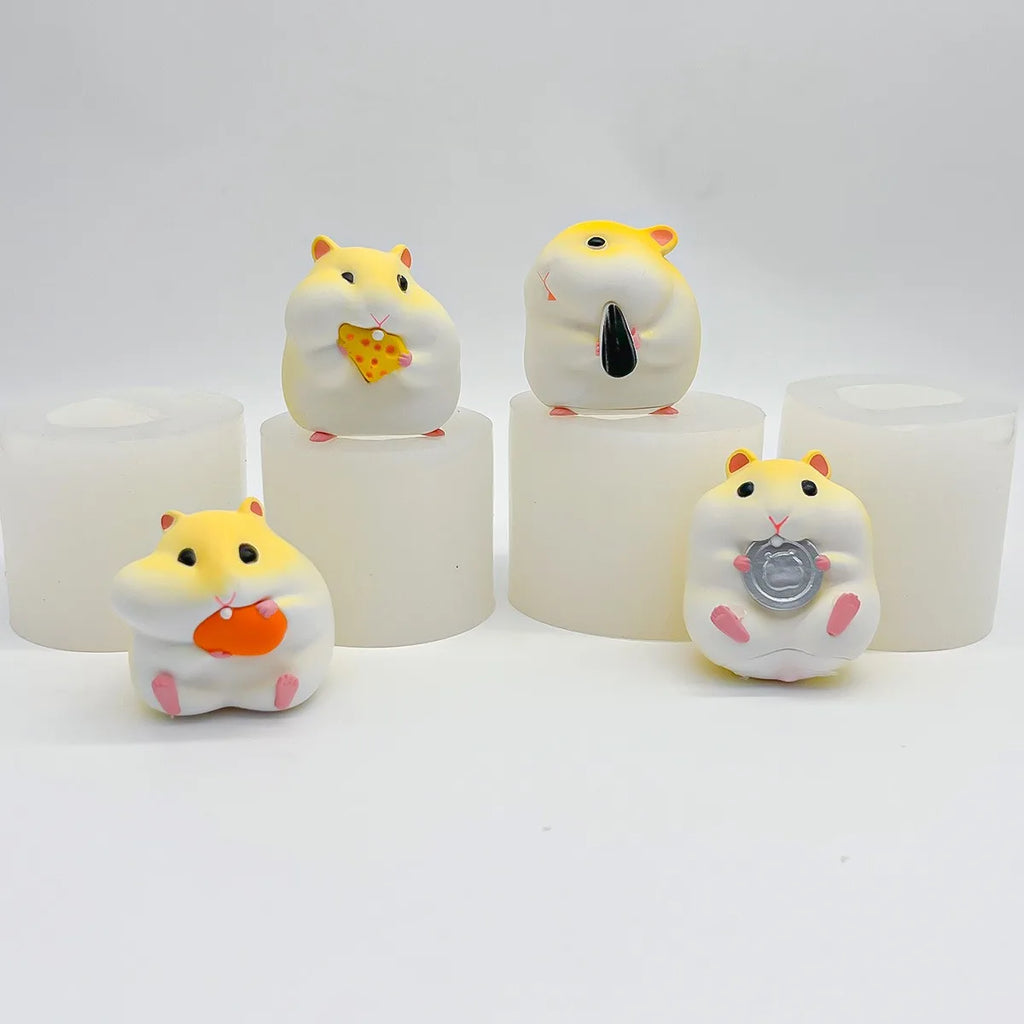 3D Hamster Silicone Mold – Chocolate, Ice Cream & Cake Baking