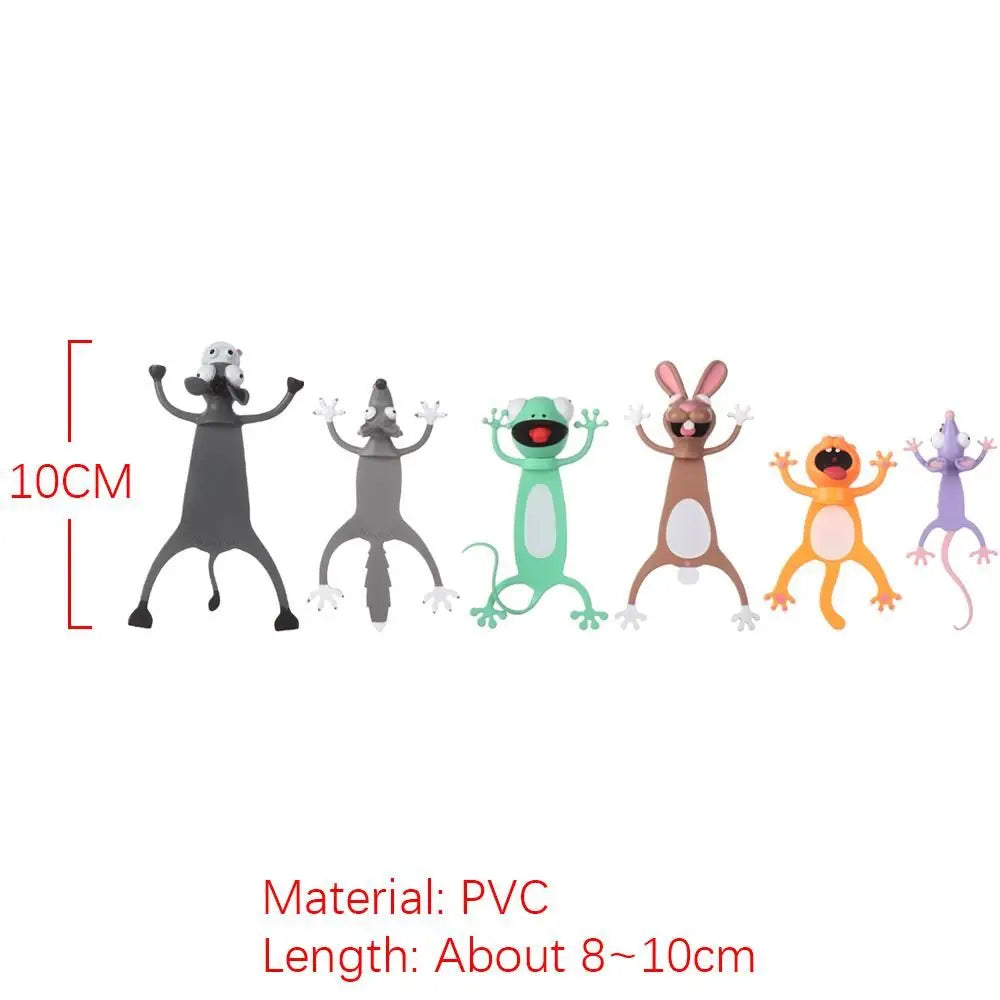 Cartoon Animal PVC Bookmarks – Funny Gift Page Markers