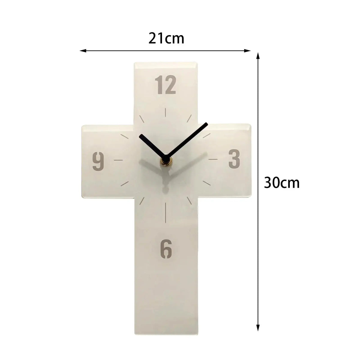 Acrylic Silent Wall Clock Cross-Shaped Modern Home Décor