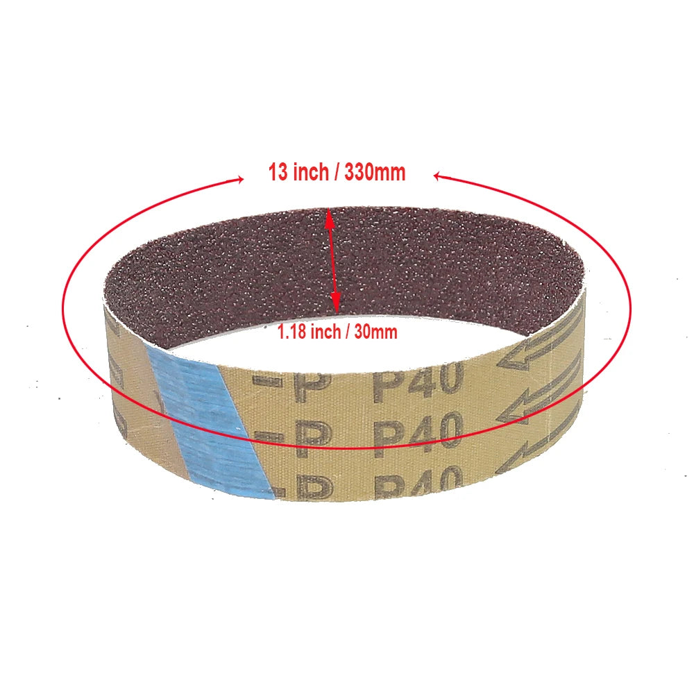 10-Pack A/O Sanding Belts 330x30mm | Air Belt Sander Belts