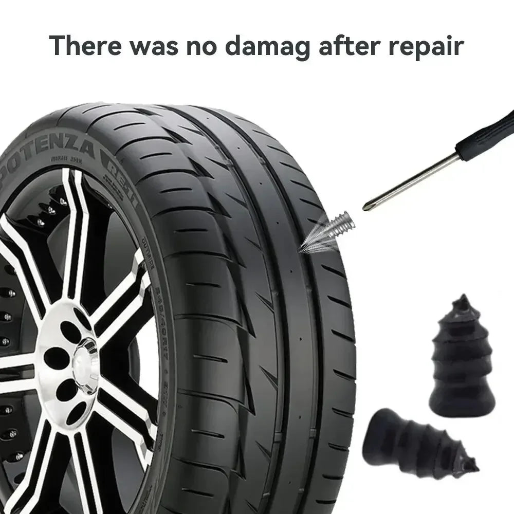 Tubeless Tire Repair Kit 10–21 PCS | Universal Rubber Plugs