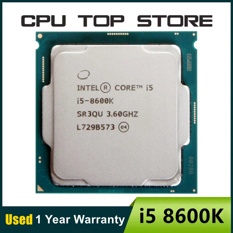Intel Core i5-8600K 3.6GHz 6-Core LGA 1151 CPU – Used