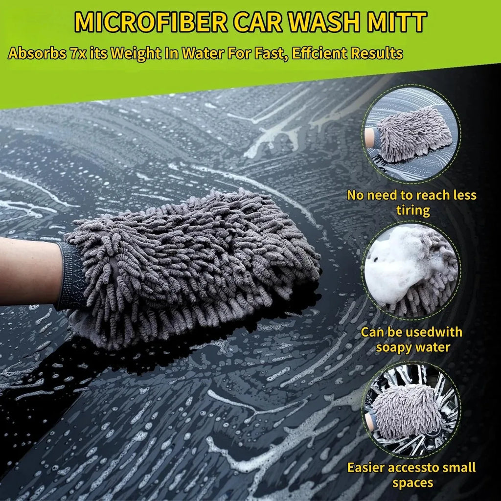 Car Wash Kit – Detailing Brushes, Towels & Wash Mitt Set