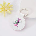 Personalized Name Letter Leather Keychain – Custom Gift