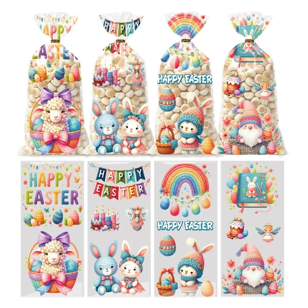 50-Pack Easter Candy Bags – Bunny, Chick & Egg Gift Bags