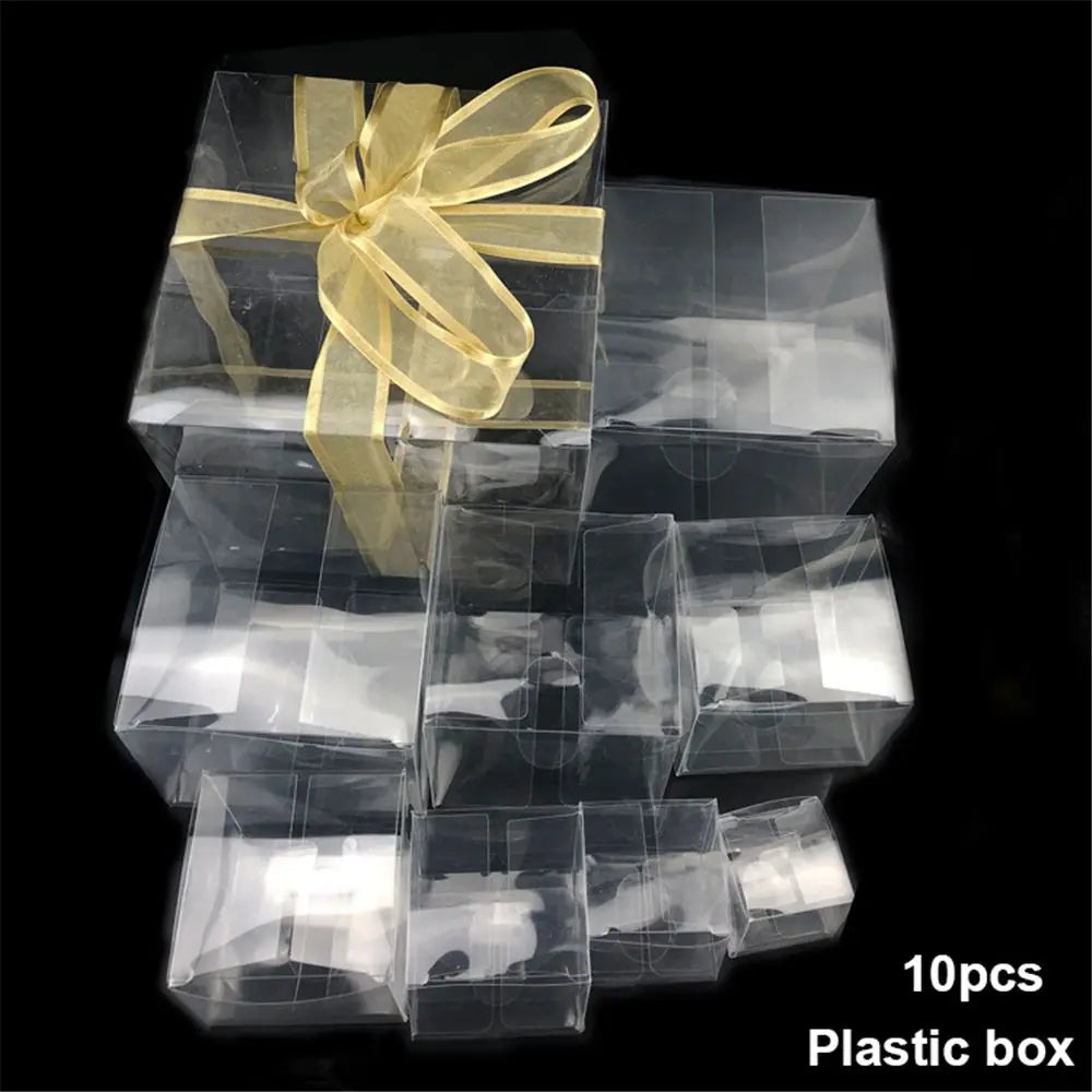 Square Plastic Favor Boxes – Candy & Cookie Gift Boxes 10pk
