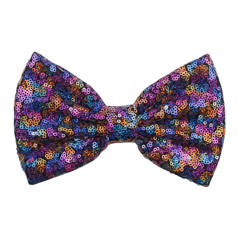5-Pack Glitter Sequin Hair Bows – DIY Girls Hair Accessories