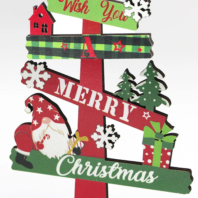 Desktop Christmas Tree Wooden Ornament – DIY Xmas Décor