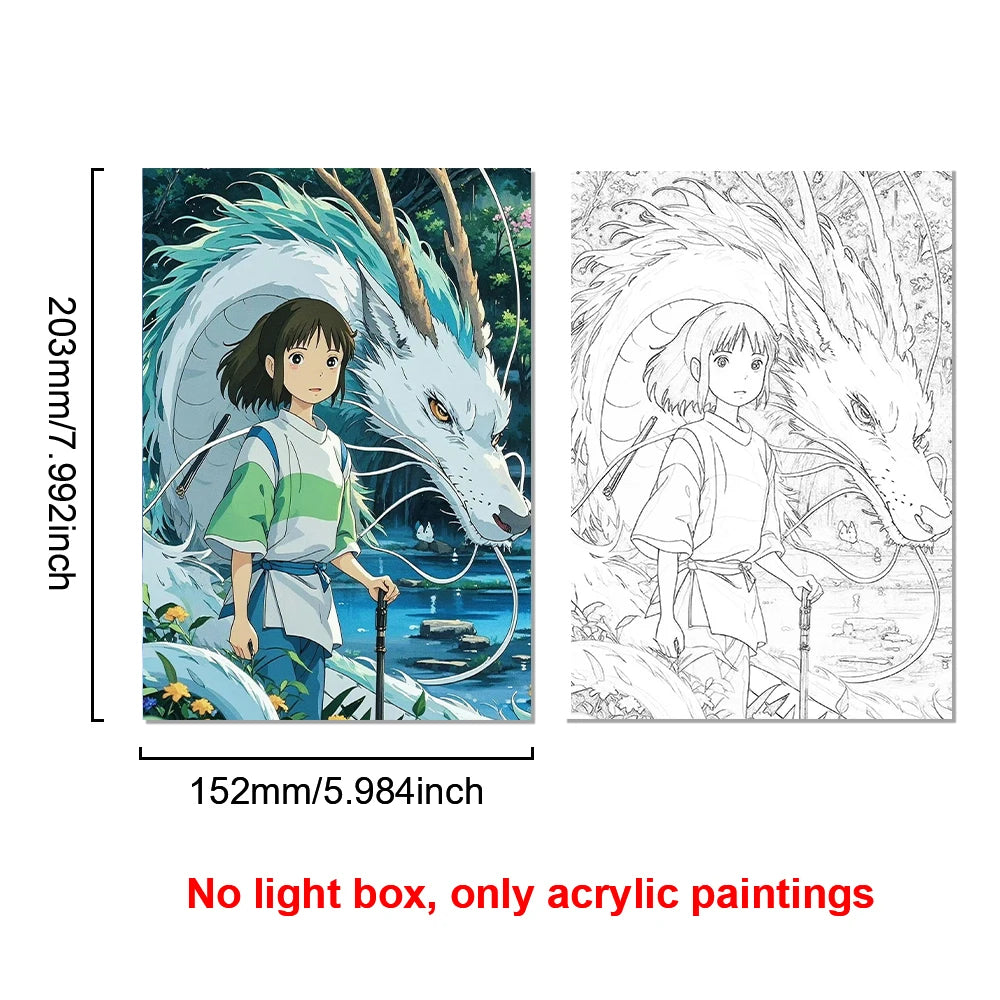 Spirited Away LED Acrylic Night Light | Anime Bedroom Decor