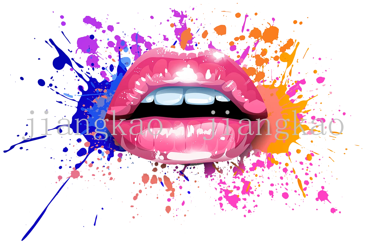 Watercolor Lip Iron-On Patches – DIY Clothes & Bag Appliqués