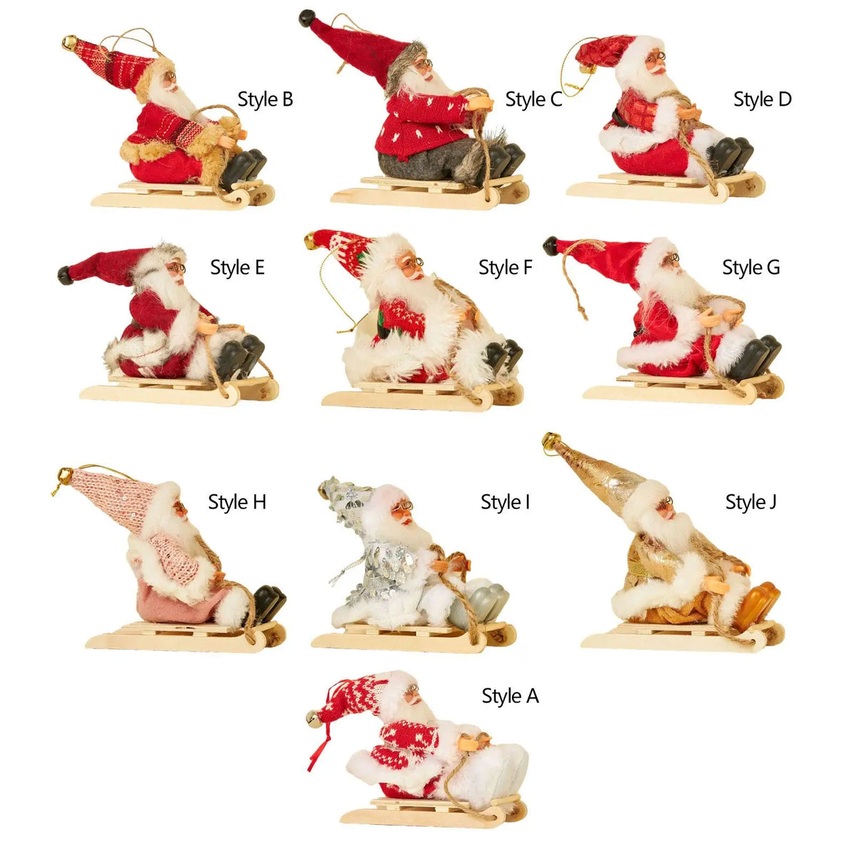 Santa Claus Sledge Figurine | Christmas Table & Mantel Décor