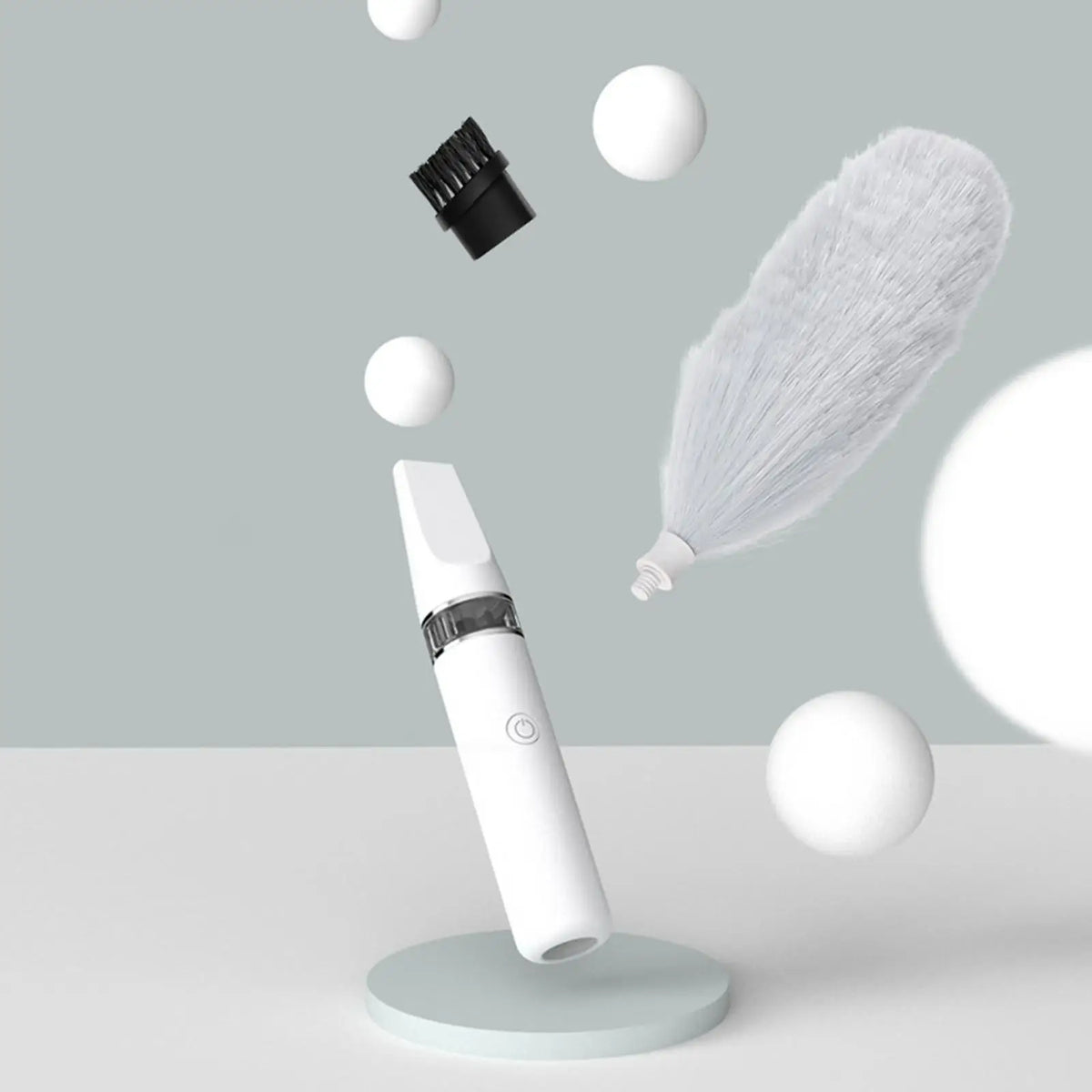 3-in-1 Electric Feather Duster with Telescopic 360° Rotating Rod